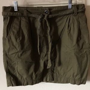 Loft army green skirt